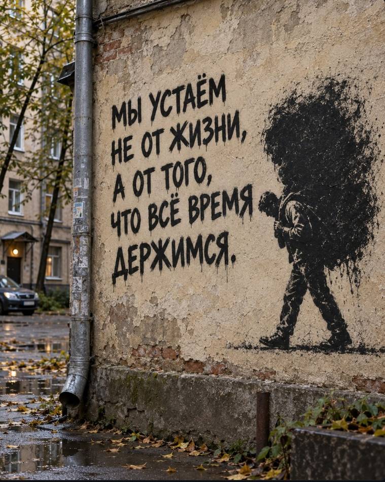 Мы устаем не от жизни, а от того, что все время держимся
