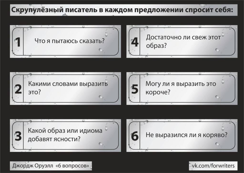Шпаргалки для автора