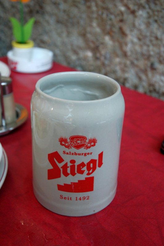 Пивной кружка Salzburger Stiegl в Зальцбурге, Австрия