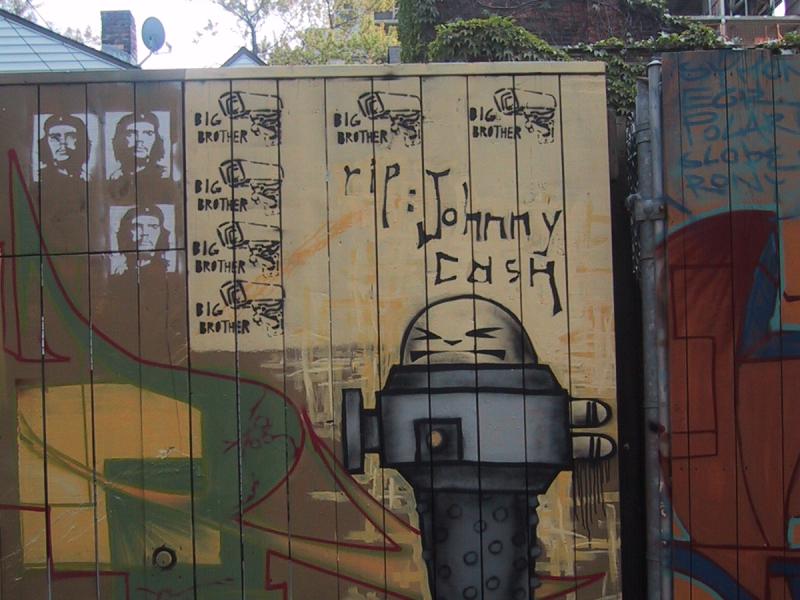 416 Grafitti Expo, Канада: стена с памятным рисунком Johnny Cash и «Big Brother»