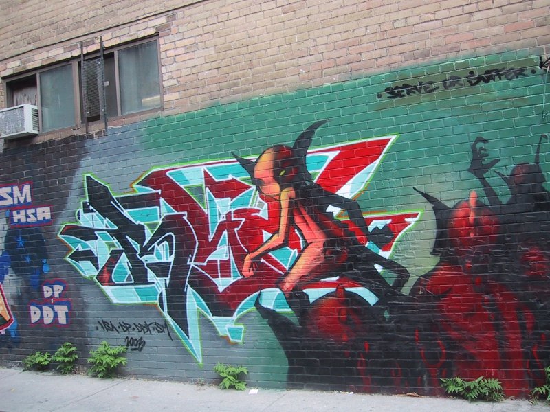 416 Grafitti Expo, Канада: зелёная стена с демоном и «Z» в стиле 2009
