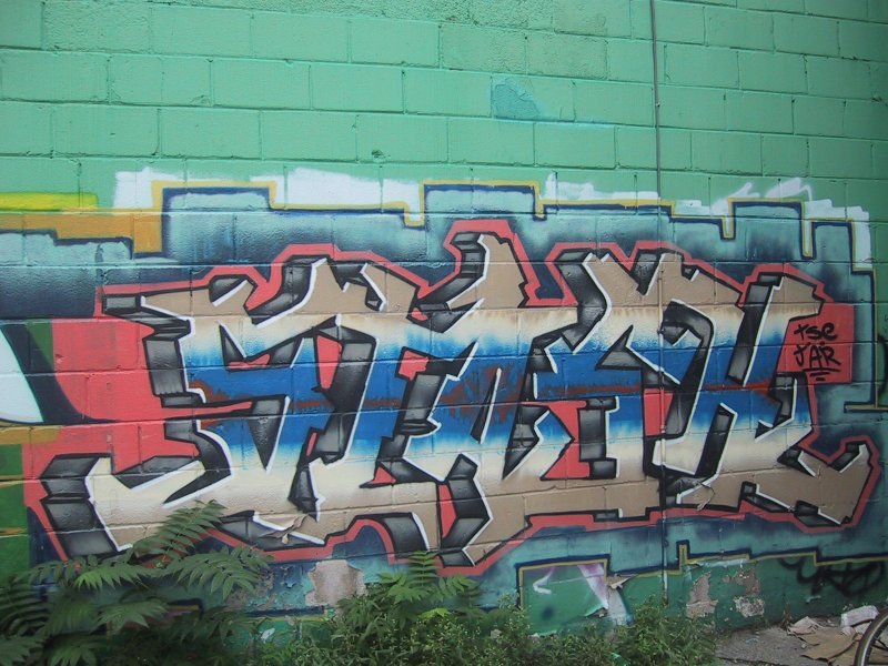 416 Grafitti Expo, Торонто: бетонная стена с многоцветным 3D-граффити