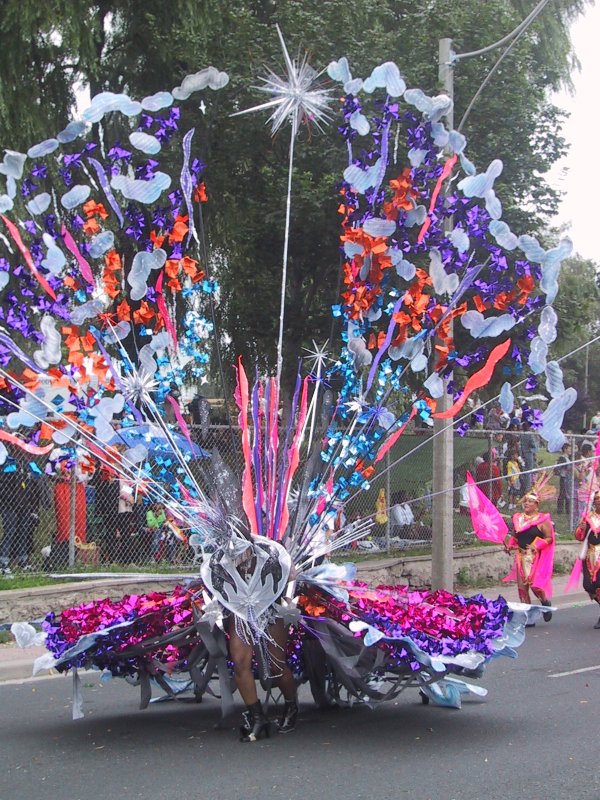 Caribana 2003 в Торонто: костюм с фейерверком из лент и звёзд