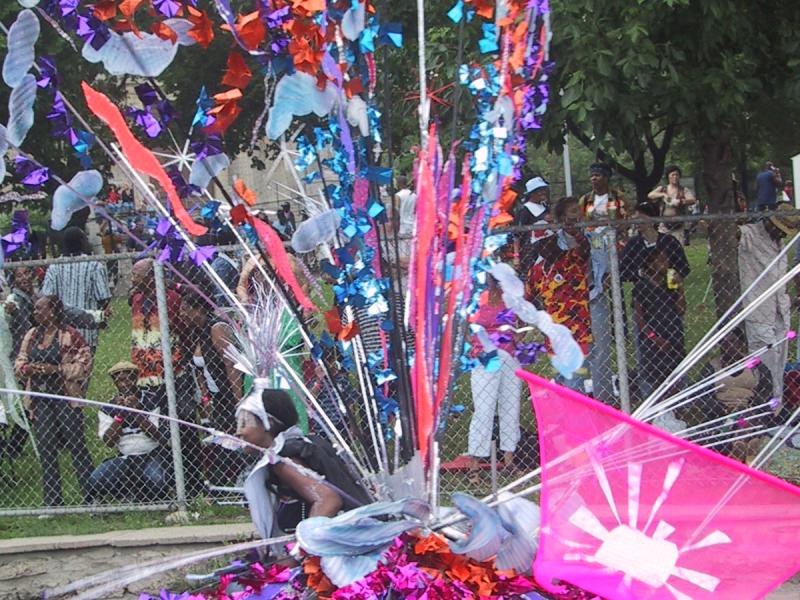 Caribana 2003, Торонто: танцор в костюме из фольги и бабочек