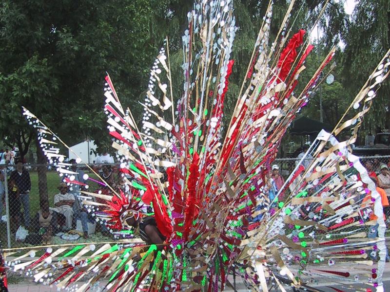Caribana 2003, Торонто: птица из лент и бамбука на улице