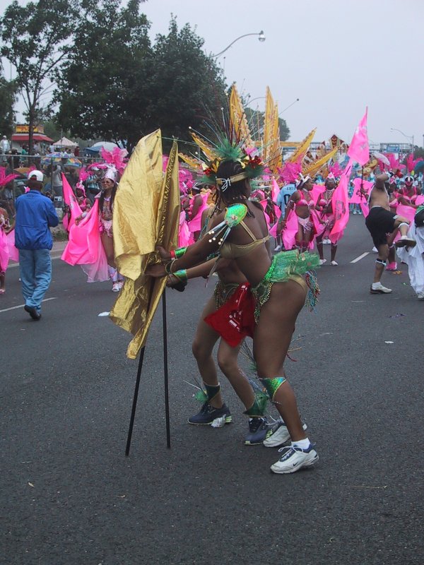 Caribana 2003 в Торонто: золотые плащи и розовые флаги на улице