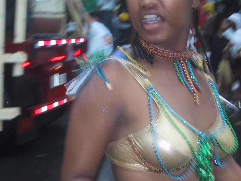 Caribana 2003, Торонто: танцующая в золоте и зелени