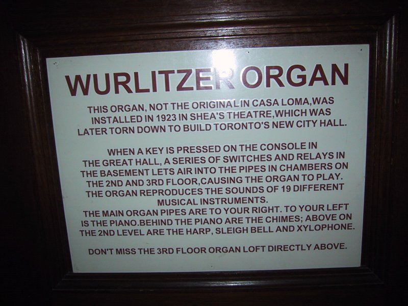 Wurlitzer Organ в Касса-Лома: 1923, Шеа’s Theatre, Торонто