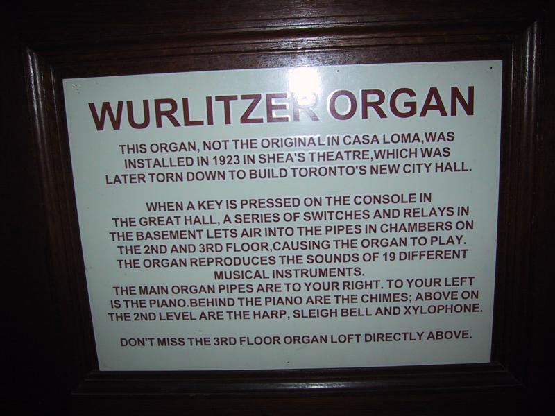 Wurlitzer Organ в Касса-Лома: 1923, Шеа’s Theatre, Торонто