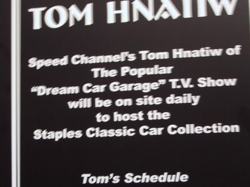 Toronto Autoshow 2004: табличка с расписанием Тома Ннатиу