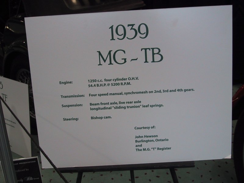 1939 MG-TB на Toronto Autoshow 2004