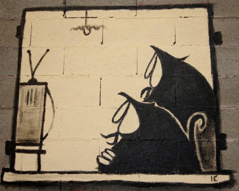 Граффити на бетонной стене в Корсике, 2008