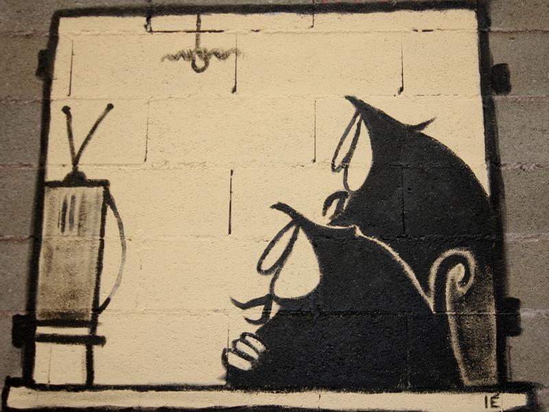 Граффити на бетонной стене в Корсике, 2008