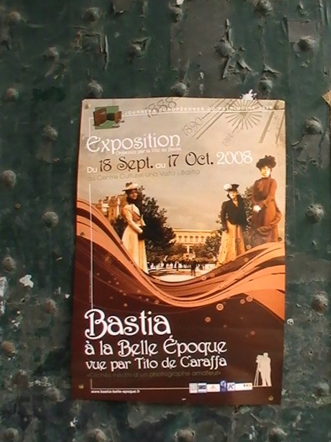 Ajaccio, 2008: плакат выставки «Бастия в эпоху Belle Époque»