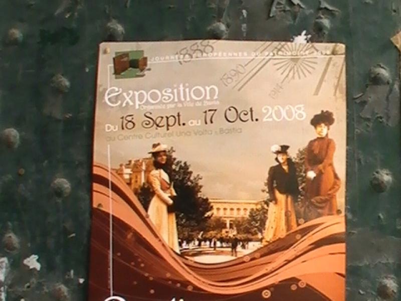 Ajaccio, 2008: плакат выставки «Бастия в эпоху Belle Époque»