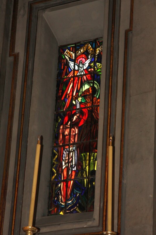 Витраж в соборе Бастии, Корсика, 2008