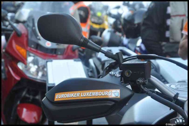 Eurobikers 2012 в Люксембурге: ручка с наклейкой «EUROBIKER LUXEMBOURG»