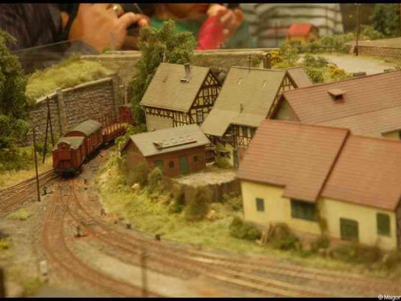 Expo train 2010 в Люксембурге: миниатюрный посёлок с паровозом