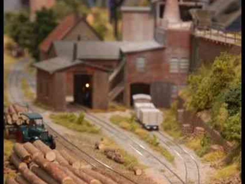 Expo train 2010, Люксембург: детализированная лесозаготовка у железнодорожной станции
