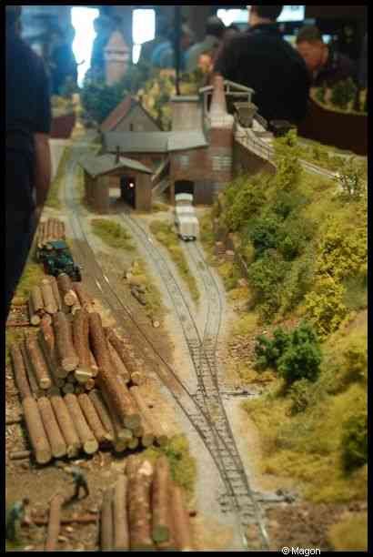Люксембург, Expo train 2010: детализированная лесовозная станция с бревнами и паровозом