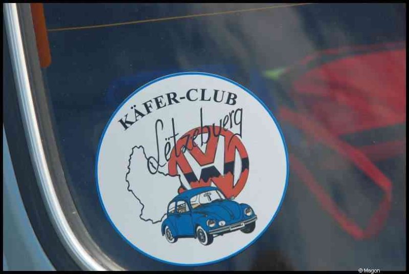 Käfer-Club Lëtzebuerg на стекле автомобиля, Luxbug 2010