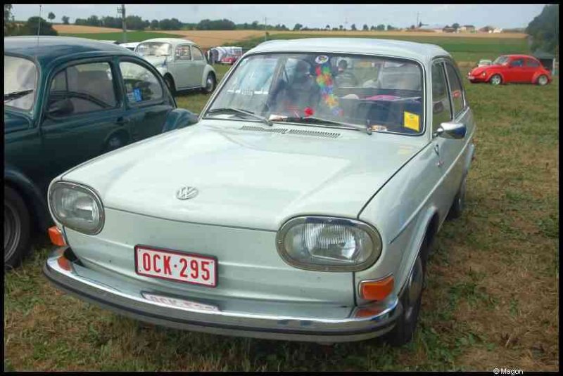 Luxbug 2010: светло-голубой VW 1500 на лужайке с «OCK-295»