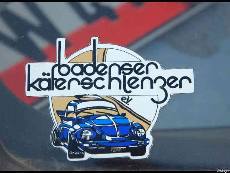 Luxbug 2010: наклейка с «Badenser Käferschlenzer» на автомобиле