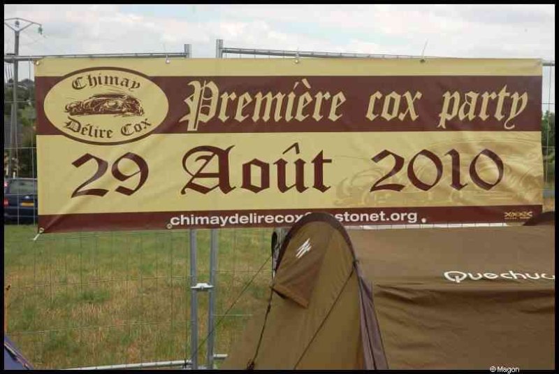 Luxbug 2010: баннер «Première cox party» в Люксембурге