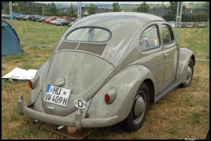 Luxbug 2010: серый Volkswagen Beetle на лужайке в Люксембурге