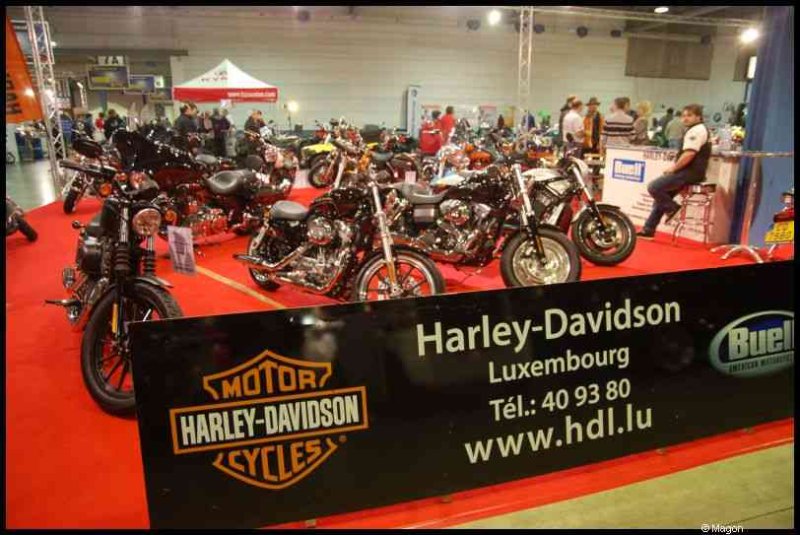 Motorshow 2010 в Люксембурге: выставка Harley-Davidson на красной дорожке
