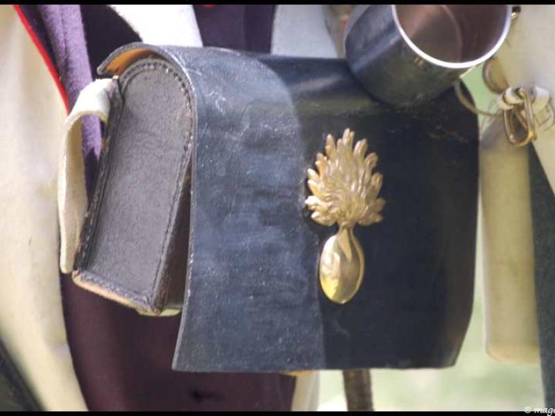 Napoleonic Bivouac в Люксембурге: кожаный чехол с золотым пушечным ядром