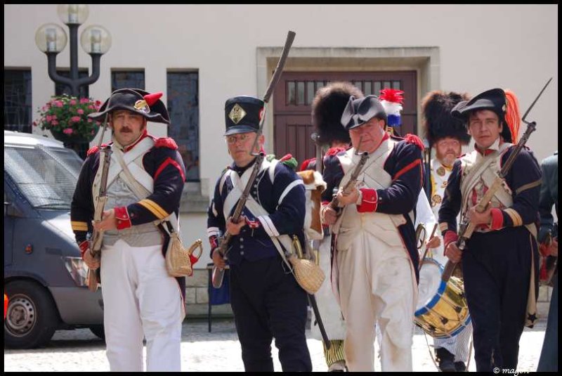 Napoleonic Bivouac в Люксембурге: солдаты в деталях униформы и оружия