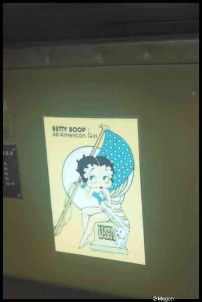 Betty Boop на стене в Septfontaines Milcars, Люксембург