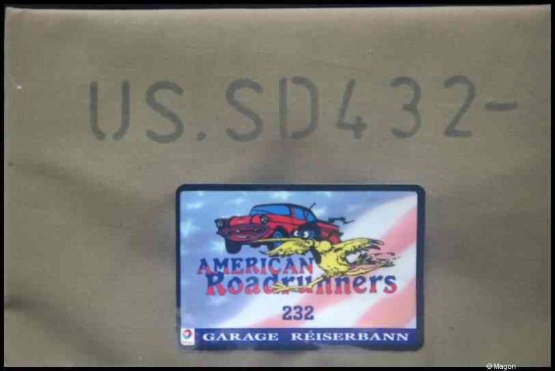 Septfontaines Milcars, Люксембург: упаковка с наклейкой American Roadrunners 232