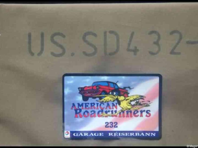 Septfontaines Milcars, Люксембург: упаковка с наклейкой American Roadrunners 232