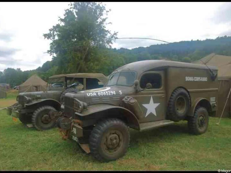 Septfontaines Milcars, Люксембург: военные грузовики 1940-х в лагере