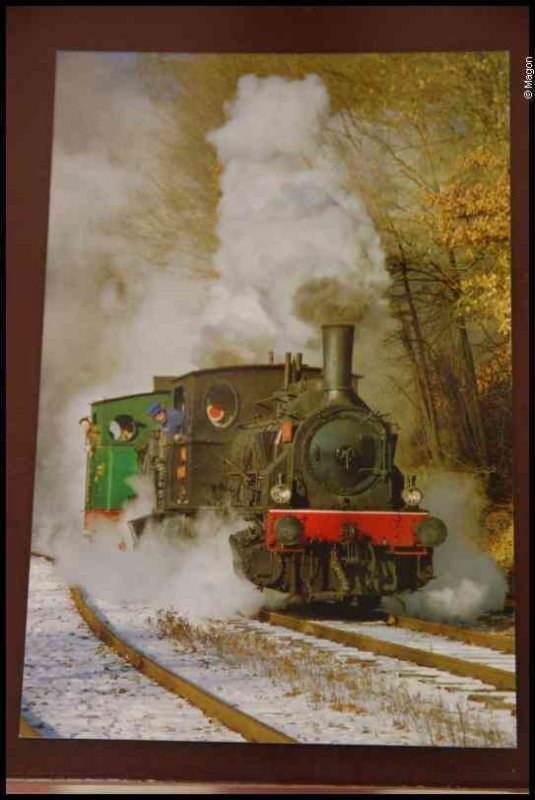 Люксембург, 1900: паровоз на зимней линии Train