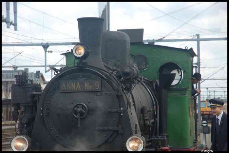 Люксембург, 1900: паровоз Anna Nr. 9 на станции