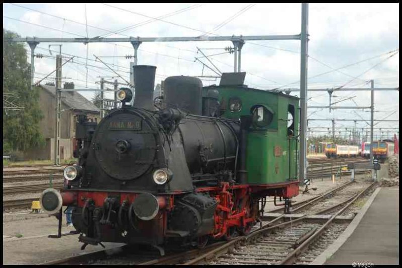 Люксембург, 1900: паровоз Anna № 8 на станции Train