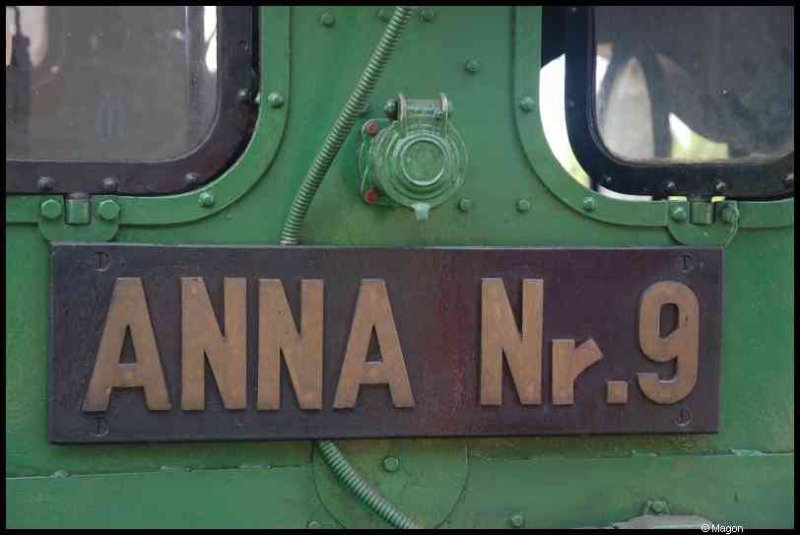 Люксембург, 1900: зелёный локомотив с табличкой «ANNA Nr.9»