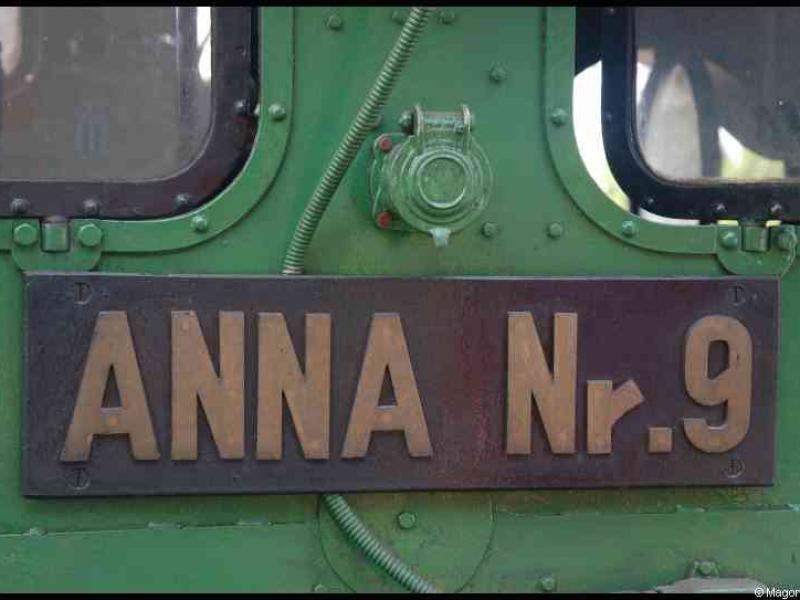 Люксембург, 1900: зелёный локомотив с табличкой «ANNA Nr.9»