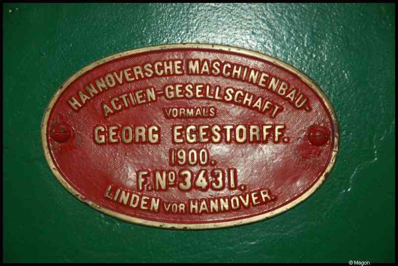 Train, Люксембург, 1900: табличка Hannoversche Maschinenbau