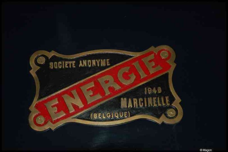 Train, Люксембург, 1900: табличка 'SOCIETE ANONYME ENERGIE MARGINELLE'