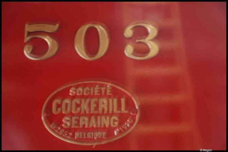 Поезд 1900 года в Люксембурге: номер 503 и эмблема Cockerill Seraing