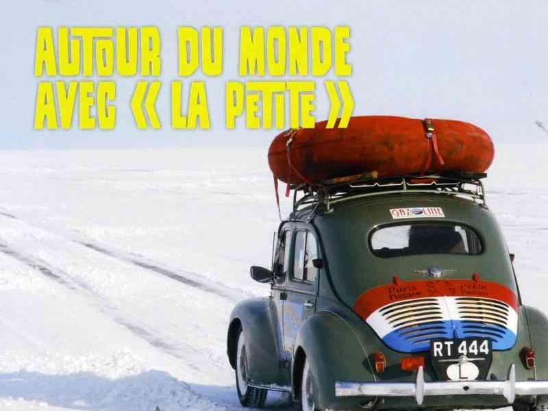 Автомобиль «La Petite» на снегу у Abbaye de Neumünster, Люксембург