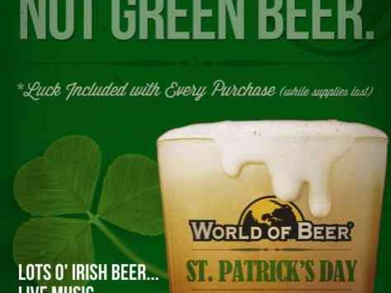 17 марта 2012, Веллингтон: реклама St. Patrick’s Day от World of Beer