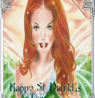 17 марта в разном мире: фея с зелёными крыльями и надписью «Happy St Patrick's Day»