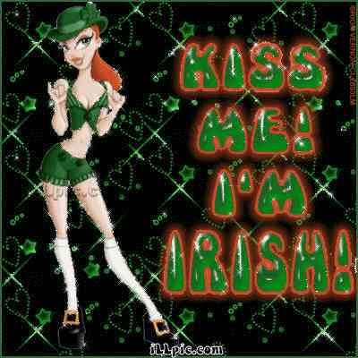 17 марта, разное: зелёная фея с надписью «KISS ME! I'M IRISH!»