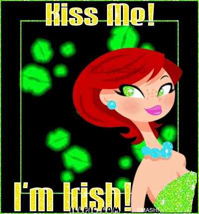 17.03, разное: зелёные листья и надпись 'I'm Irish'