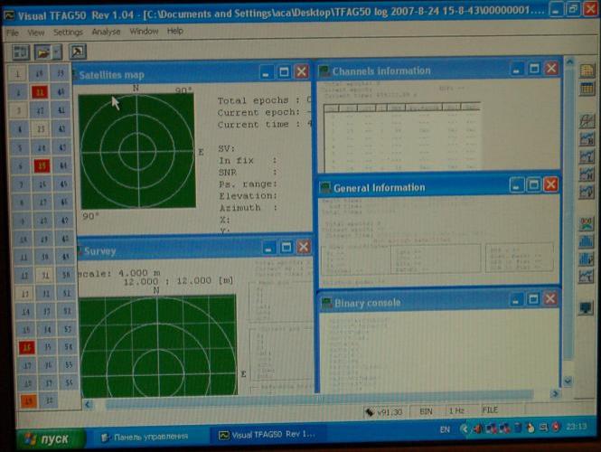 ORSiO TP701: интерфейс Visual TFAG50 Rev 1.04 с картами и логами
